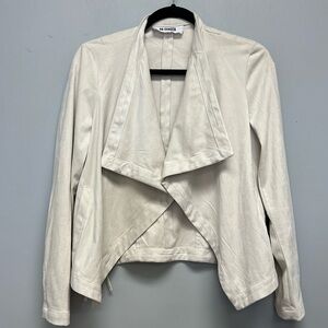 BB Dakota Women’s Faux Suede Open Front Cropped Jacket Size Small